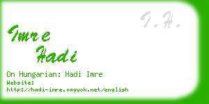 imre hadi business card